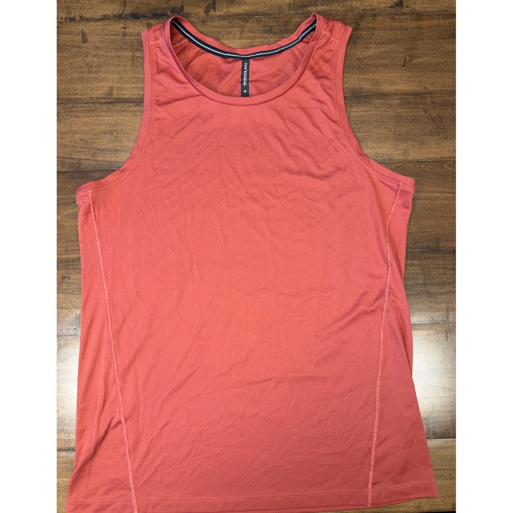 Ten Thousand Distance Tank Mens Medium Clay Orange Running Gym Training Mesh Top